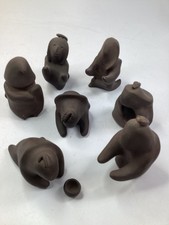 San Ildefonso Pueblo 8 Piece Nativity Scene vintage (B8) picture