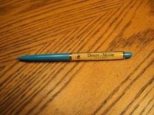 Vintage Floaty Ballpoint Pen Desert of Maine Freeport Maine 5-15/16