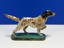 Vintage Antique Hubley?? Black/White Cast Iron Pointer Bird Dog Paperweight picture