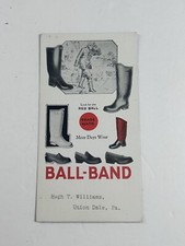 Ball Band Boots Inkblotter Hugh T Williams Union Dale PA picture