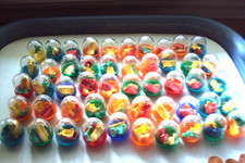 Vtg Gumball Charm Cracker Jack HK BIG LOT 50 SEMI TRUCK CAPSULES Vending prize picture