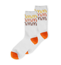 McDonald’s Retro 70s Golden Arches Bag Pattern Socks - NEW picture