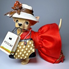 Aye Chihuahua Poochi Heels Figurine Westland Giftware Shopping Dog 4” picture