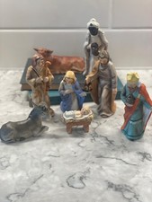 Vtg 1958 GOEBEL Christmas Nativity W. Germany 8 Pcs Mary, Joseph, Baby Jesus + picture