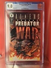 ALIENS VS PREDATOR: WAR #0 CGC 9.0 (1995) 🛸 WHITE PAGES RICHARD CORBEN COVER A picture