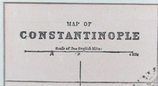 Vintage 1887 CONSTANTINOPLE Map 14