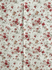 Vintage Waverly Fairhaven Fabric Remnant Floral Rose Morning Glory 56x72 2 Yds * picture