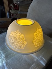 Breathtaking “MANDALA” Pattern Design 3 Piece Ceramic Candle Holder With candle picture