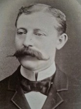 Antique Photo Cabinet Card Handsome Man Mustache Brooklyn New York c.1887-1892 picture