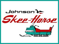 Johnson Skee Horse Snowmobile NEW Sign 24x30