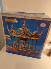 Lemax  Christmas Coventry Cove Jungle lighted Musical Carousel Merry Go Round   picture