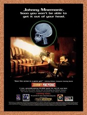 1995 Johnny Mnemonic PC Original Advertisement / Retro Promo v2 picture