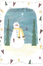 Christmas Card, Season of Peace, Snowman, Dayspring Joyfully Yours Unused picture