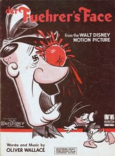 Der Fuehrer's Face 1942 DONALD DUCK Walt Disney HITLER Sheet Music picture