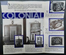 Original Vintage 1933 Colonial Radio 6-Panel Fold-Out Radio Brochure picture
