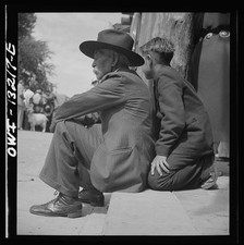 Photo:Man and Boy at Pow Wow 1935-1945 Native American Ceremony picture
