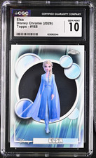 Topps Disney Chrome (2026) Elsa Frozen #168 CGC Gem Mint 10 English Card picture