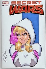 Secret Wars 1 - Blank Sketch Variant Cover Original Art by Marvel's Carlos Gomez picture