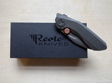 Reate Knives VK-FROK Framelock Dark Washed Titanium Folding Elmax Knife picture