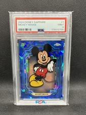 2024 Topps Chrome Disney Sapphire Mickey Mouse #1 PSA 9 Mint picture