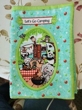 Completed Handmade Cloth Book Let's Go Camping picture
