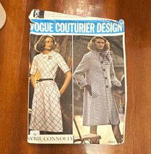 Vogue Couturier Design 2927 Womens Coat & Dress Sewing Pattern Vintage Original picture