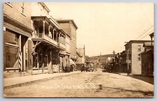 Shawnee Ohio~Coal Mine~Ladies Exit Below Old West Balcony~Barber Pole~RPPC c1910 picture
