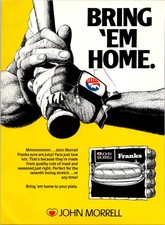 John Morrell Franks Bring'Em Home 1985 Memphis TN Ad TK19 picture