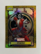 2024 Topps Chrome Marvel #67 Domino Gold Refractor /50 picture