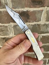 Tracy LaRock Custom Slipjoint Brass Pins Liners Hamon Blade Nicer Than GEC picture