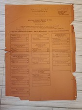 1958 Ballot Republican Party President Dwight D Eisenhower Washington Co PA picture
