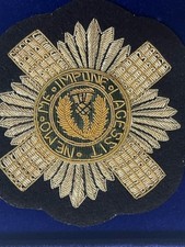 Scots Guards Gold & Silver Bullion Wire Blazer Patch “Nemo Me Impune Lacessit” picture