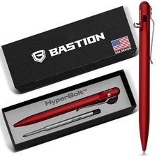 BASTION Slim Aluminum Regal Red Bolt Action Ink Pen | EDC Pocket Mens Gift Metal picture