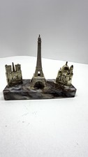 Paris France Landmarks Souvenir Eiffel Tower Notre Dame Sacre Coeur Paperweight picture