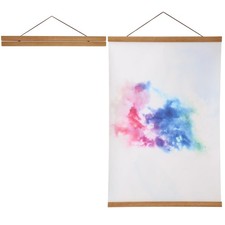 Magnetic Poster Hanger Frame12x18 12x16 12x20 12x24 12 inch, 1 Teak Wood picture