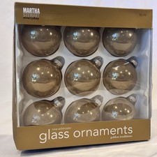 Martha Stewart Golden Traditions 9 Vintage Bronze Brown Glass Christmas picture