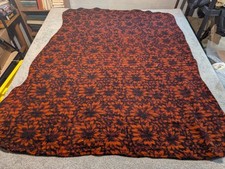 Antique Wool Blanket Cownie Tanning Des Moines Iowa Carriage Sleigh Floral  picture