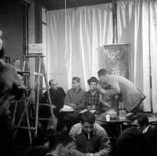 Gregory Corso, Jose Garcia Villa And Others At Party 1959 OLD PHOTO picture