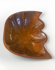 VINTAGE KOA WOODEN BOWL LARGE UNUSUAL SHAPE HAWAIIAN ORIGIN 17” A CENTERPIECE picture