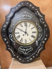 French 19th Century Napoleon III Mother-of-Pearl Inlay Wall Clock picture