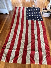 Vintage 48-Star US Navy Ensign No. 7 Cotton (?) Flag 58” x 9 ft US ENS picture