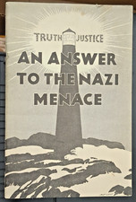 An Answer to the Nazi Menace Petition To President Roosevelt Truth, Justice 1934 picture