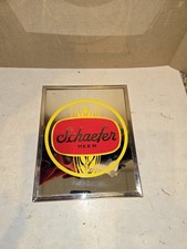 3 Vintage 60s/70s Beer Signs,Schaefer Mirror,Colt 45 Keg Bottle,Liebotschaner picture