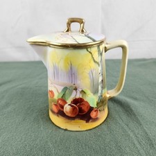 Antique Nippon Hand Painted Porcelain Milk Pitcher with Lid Morimura Bros 5 1/4