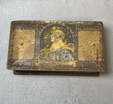 Antique 1921 Art Deco Whitmans Candy Tin with Alphonse Mucha Look picture