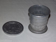 VINTAGE MADE IN USA ALUMINUM METAL SAILING SHIP COLLAPSABLE TRAVEL CUP picture