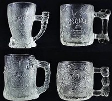 Complete set of 4 McDonalds Flintstones 1993 Glass Mugs EUC picture