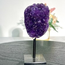 0.97LB  High quality rare amethyst dragon egg cave decoration picture