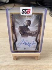 Star Wars Masterwork Nick Frost as SM-33 1/1 On Card Gold frame Auto picture