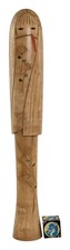 Vintage Creative Kokeshi Doll Slender Girl Carved Floral Details from Japan, 13